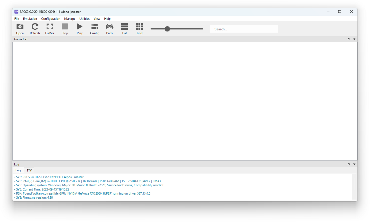 RPCS3 emulator
